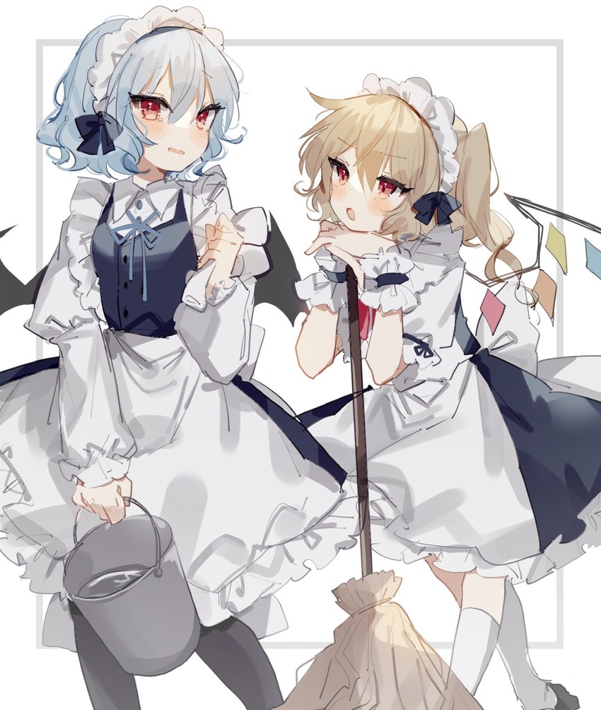 remilia scarlet and flandre scarlet (touhou) drawn by sorani_(kaeru0768)