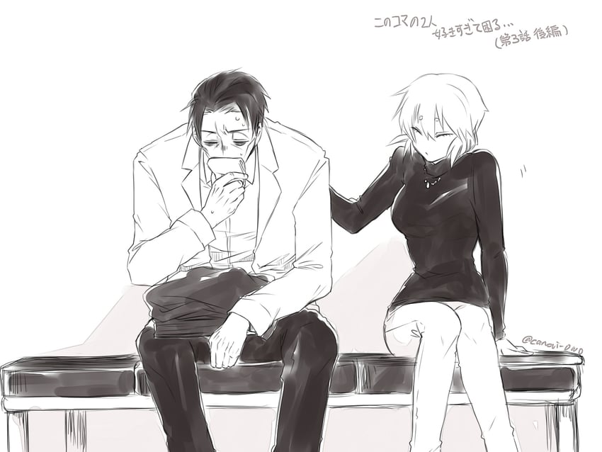 asama hirotaka and inubousaki shioi (nikubami honegishimi) drawn by runarica0914