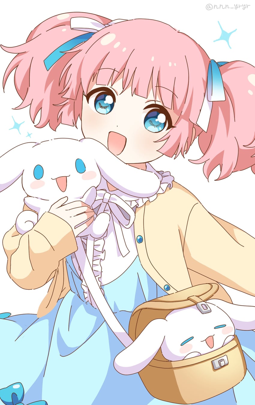cinnamoroll and yoshikawa chinatsu (yuruyuri and 2 more) drawn by nnn_yryr