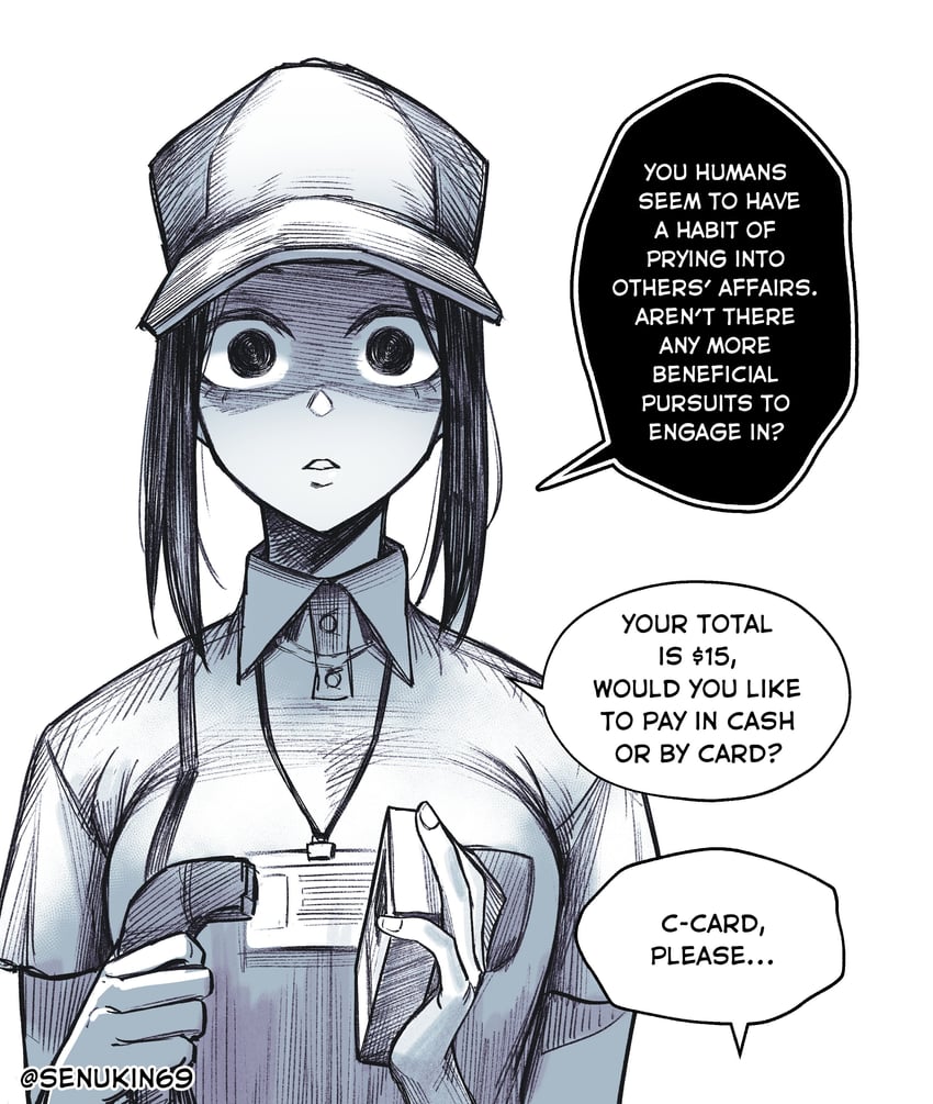 my co-worker is an eldritch x drawn by senukin