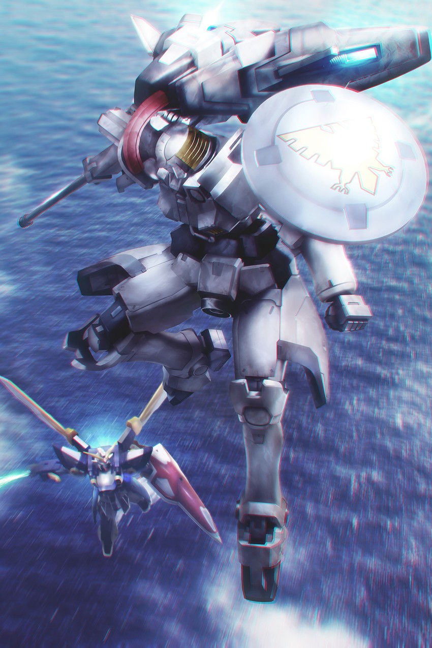 wing gundam and tallgeese (gundam and 1 more) drawn by boshi_(atuki_mk2)