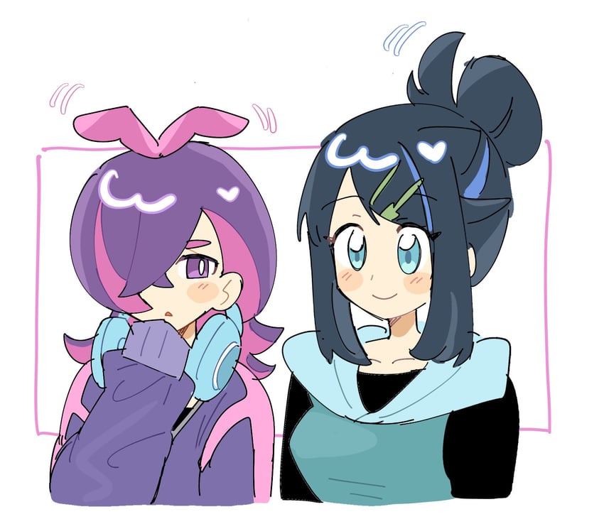 liko and dot (pokemon and 1 more) drawn by han0579