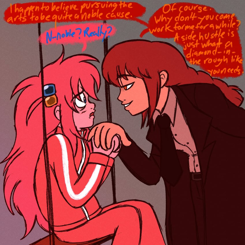 gotoh hitori and makima (chainsaw man and 1 more) drawn by dadailybocch