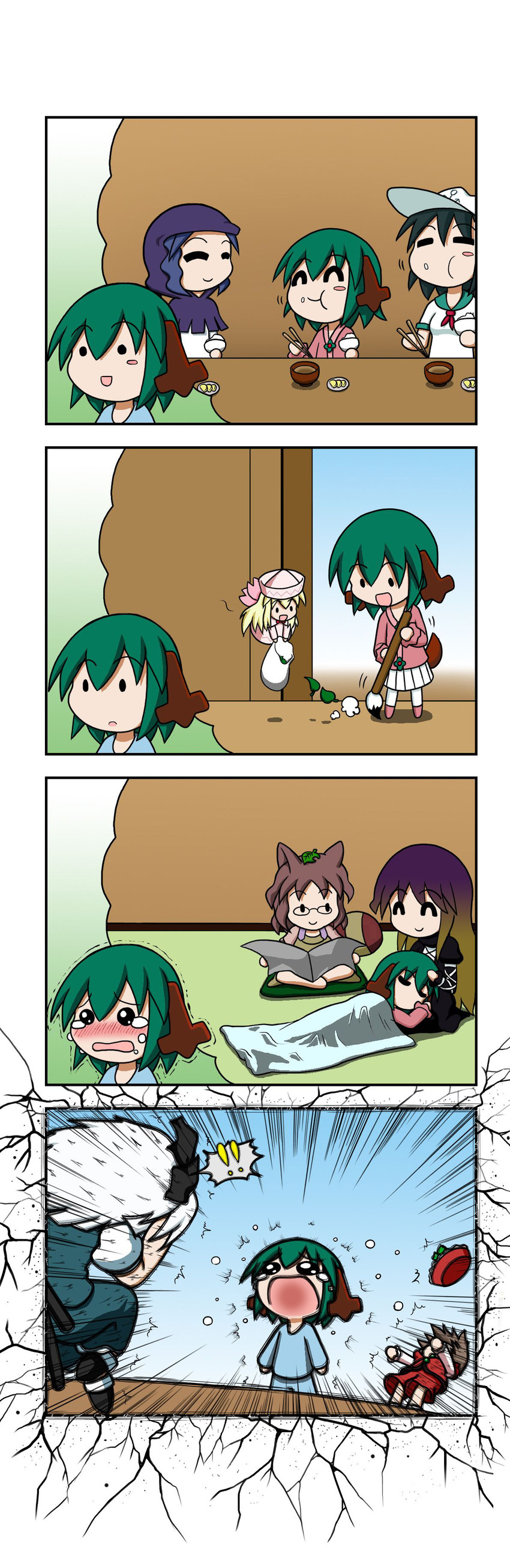 konpaku youmu, hijiri byakuren, kumoi ichirin, kasodani kyouko, futatsuiwa mamizou, and 2 more (touhou) drawn by rakugaki-biyori