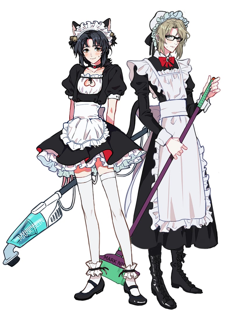 minashiro soushi and makabe kazuki (soukyuu no fafner) drawn by jokerplaner
