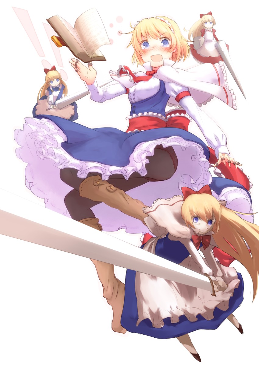 alice margatroid, shanghai doll, and hourai doll (touhou) drawn by kokotetsu
