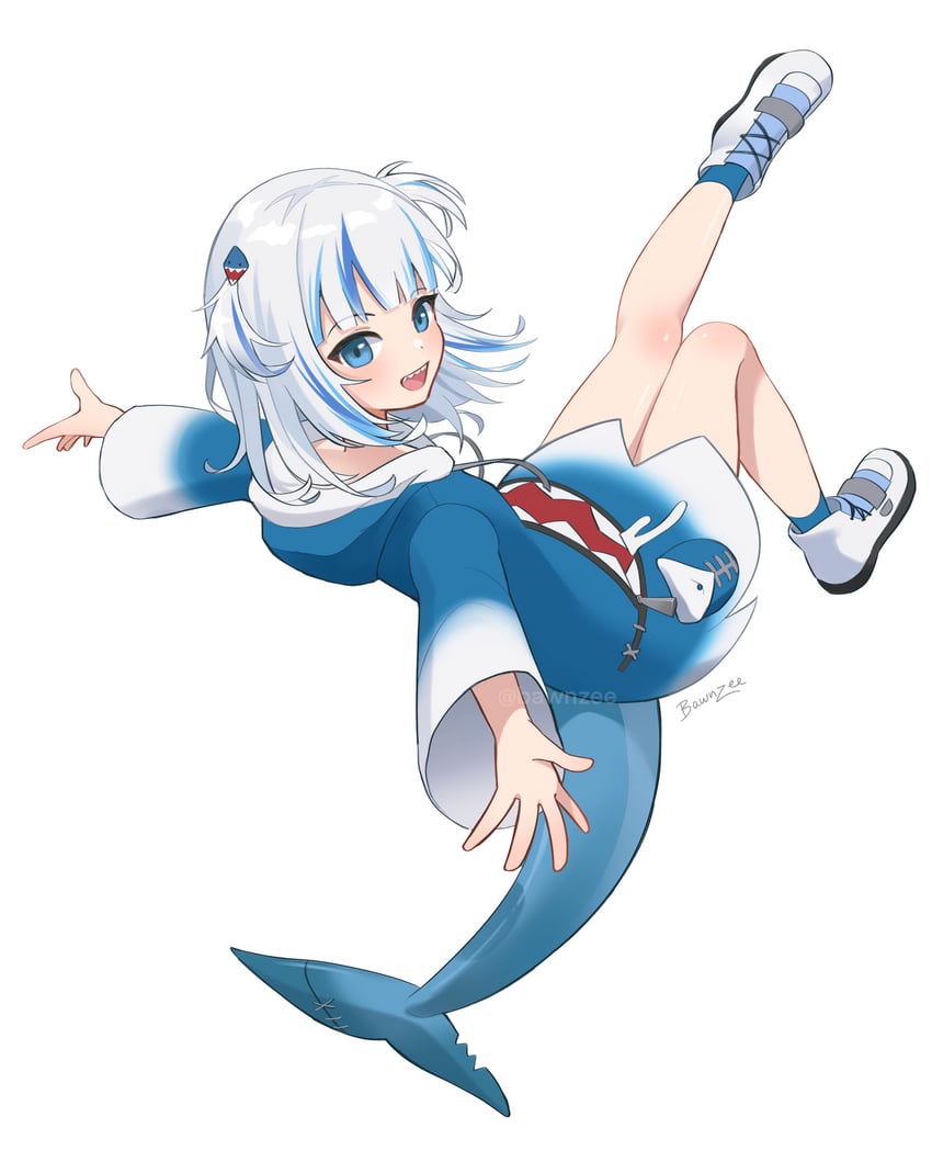 gawr gura (hololive and 1 more) drawn by bawnzee