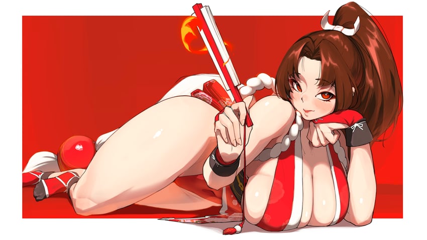 shiranui mai (street fighter and 2 more) drawn by monoi_daru