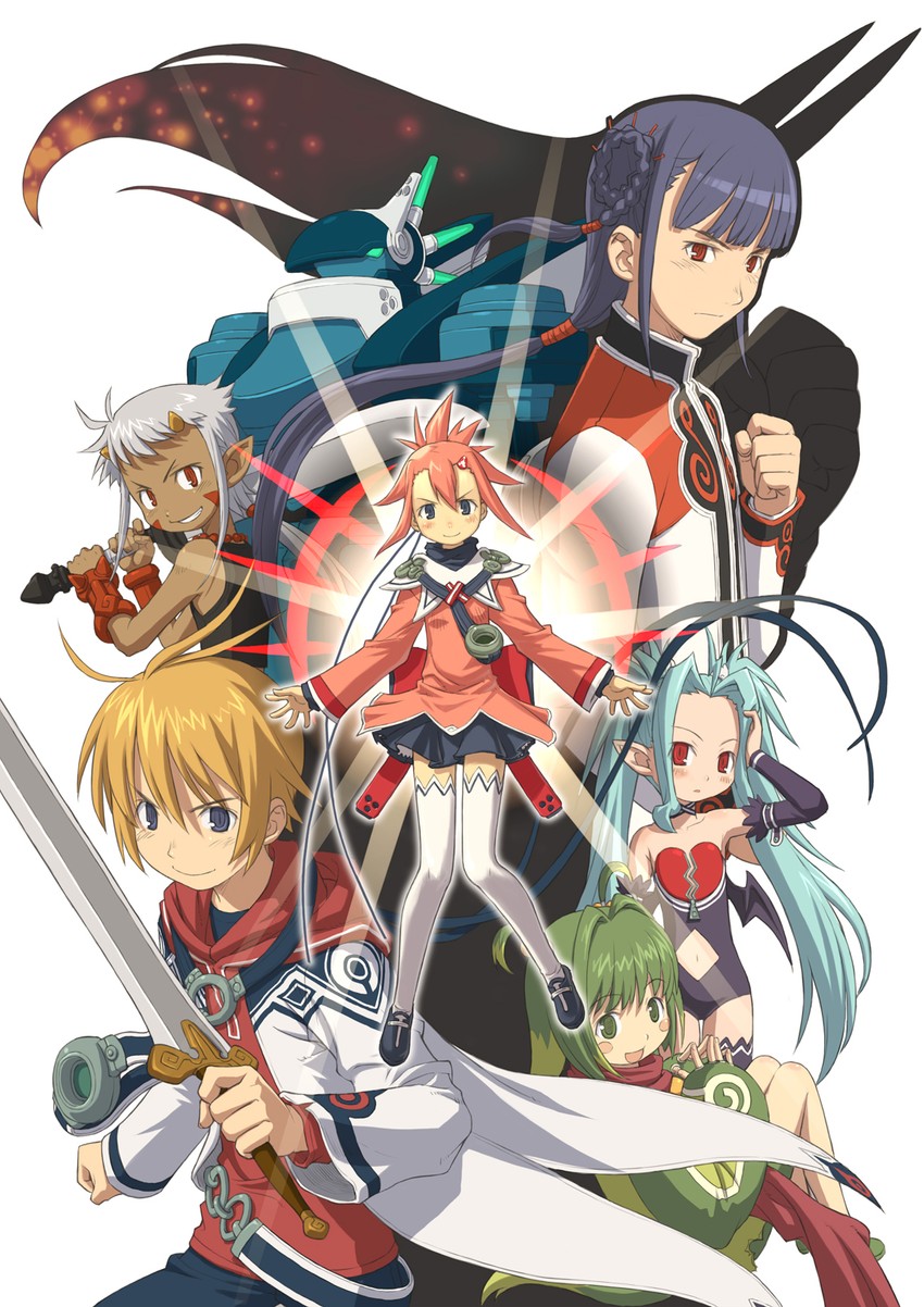 air colthearts, dina, arno, y-xe-ld, edge colthearts, and 2 more (summon night and 1 more) drawn by ootsuka_shin'ichirou