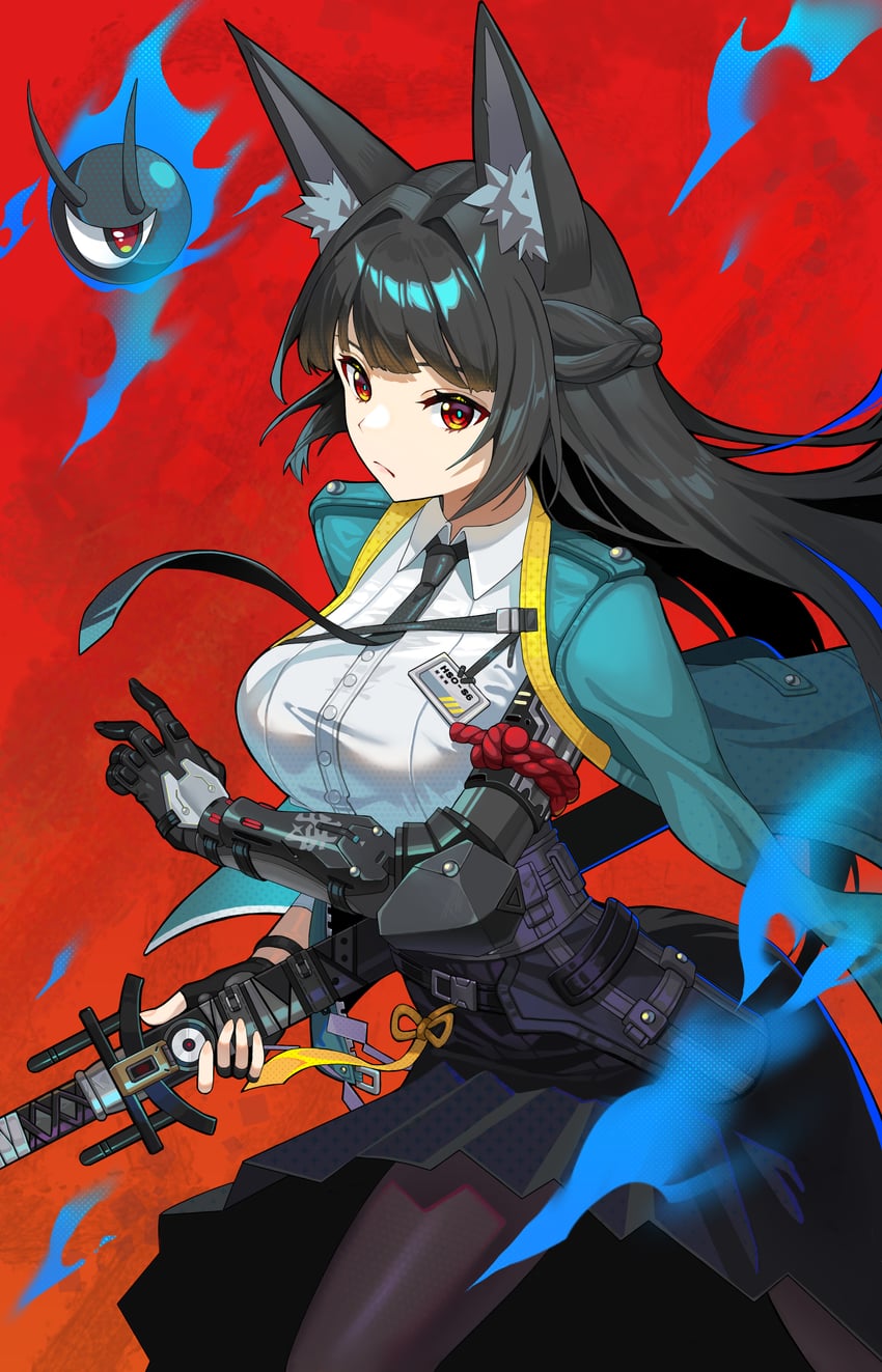 hoshimi miyabi and tailless (zenless zone zero) drawn by binnn_ze