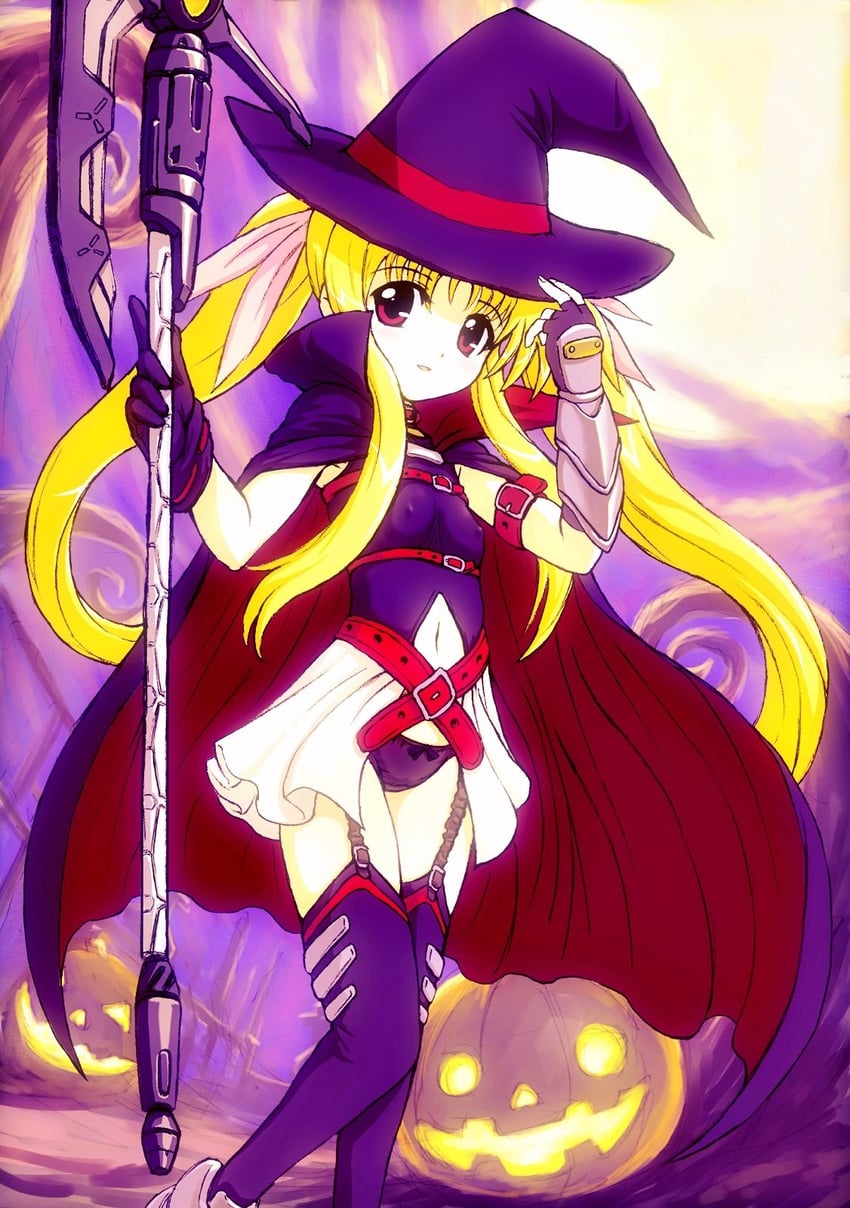 fate testarossa and bardiche (lyrical nanoha and 1 more) drawn by heika_(heikahp)