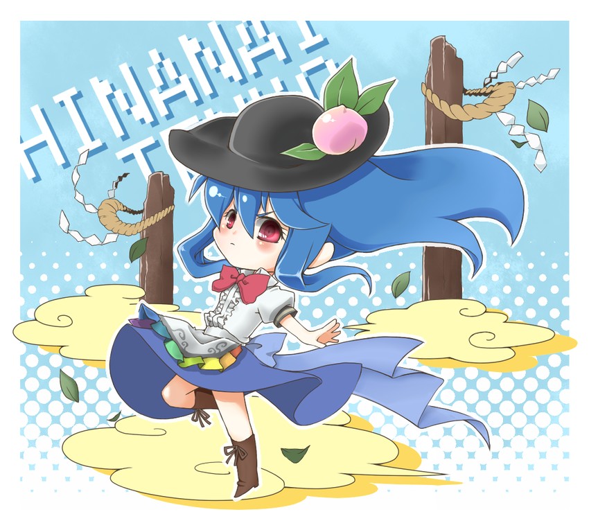 hinanawi tenshi (touhou) drawn by kagetsu_hana