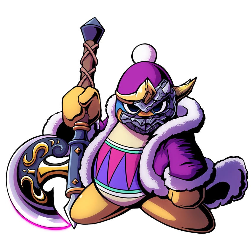 king dedede and masked dedede (kirby and 1 more) drawn by ddddndn