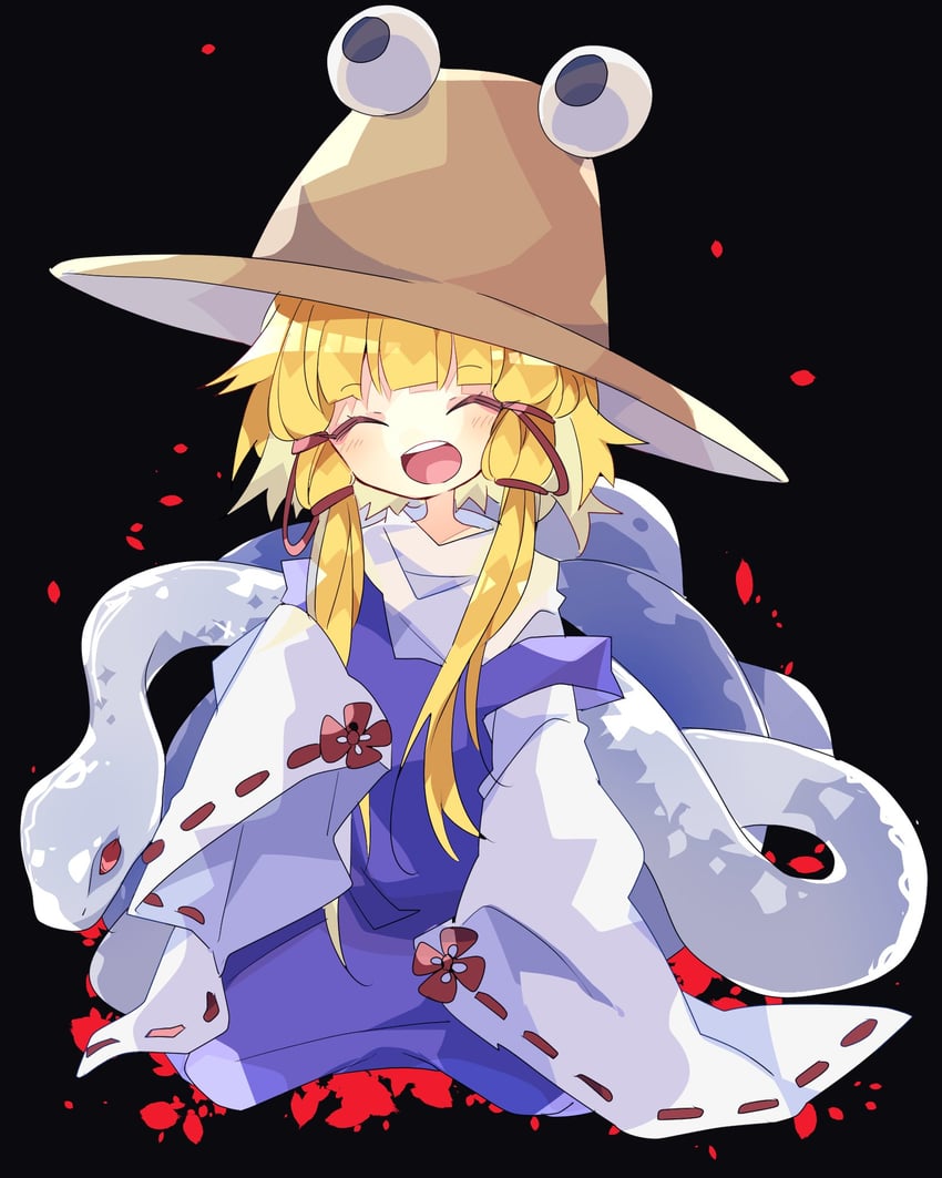 moriya suwako and mishaguji (touhou) drawn by nikorashi-ka