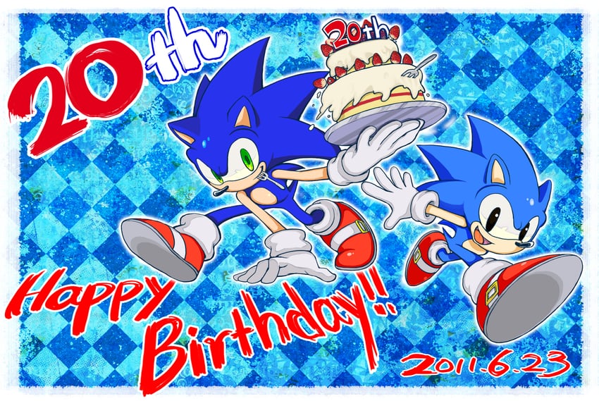 sonic the hedgehog (sonic and 1 more) drawn by erumu_(timetheworld)