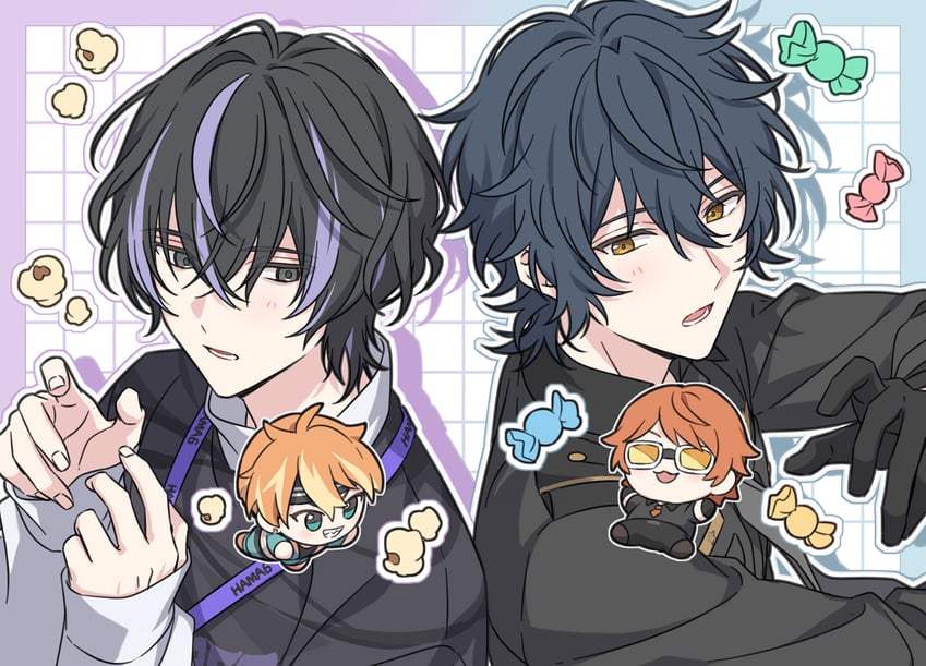 gray reverse, billy wise, isotake akuta, and kinugawa kiroku (18trip and 1 more) drawn by sekina