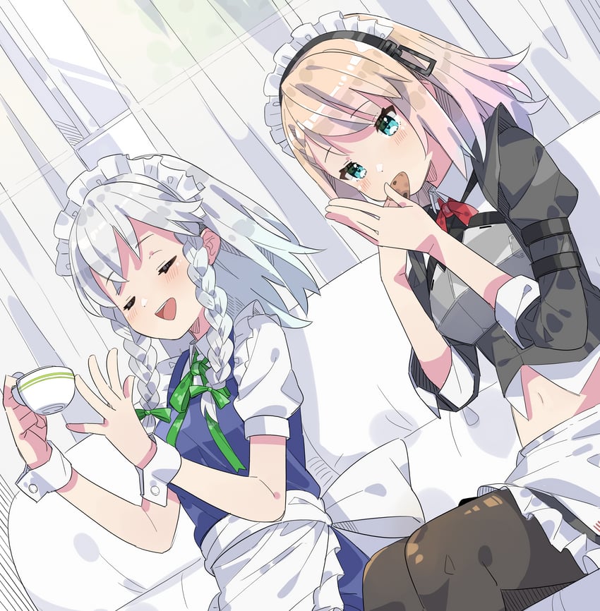 izayoi sakuya and g36 (touhou and 1 more) drawn by pa._(tatuya28001)