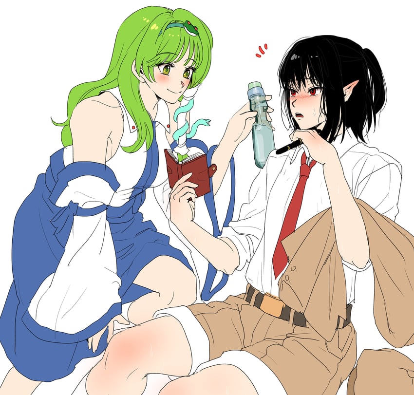 kochiya sanae and shameimaru aya (touhou) drawn by kuya_(hey36253625)