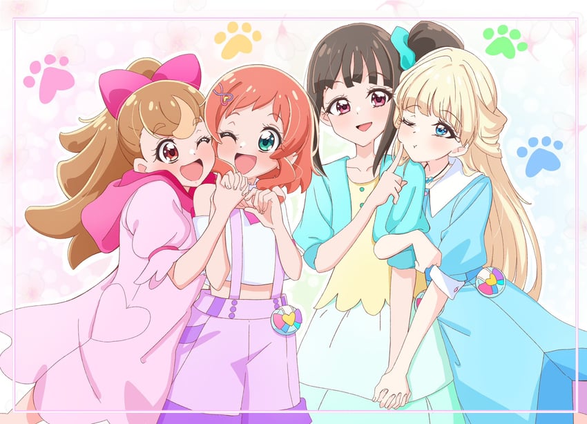 nekoyashiki yuki, inukai komugi, nekoyashiki mayu, and inukai iroha (precure and 1 more) drawn by akizora_(aki_precure)