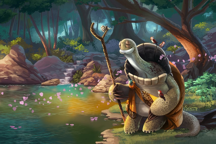 oogway (kung fu panda) drawn by eric_proctor