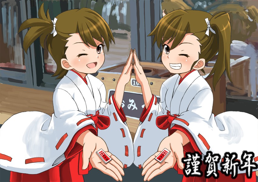futami mami and futami ami (idolmaster) drawn by miri_(ago550421)