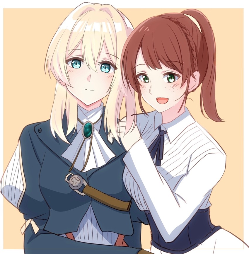 violet evergarden and luculia marlborough (violet evergarden) drawn by shin_(shinshan427)