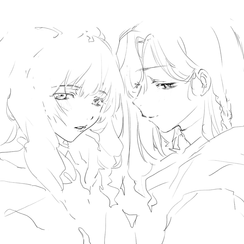 kazesawa sora and himesato maria (aikatsu!) drawn by suiso_(owp)