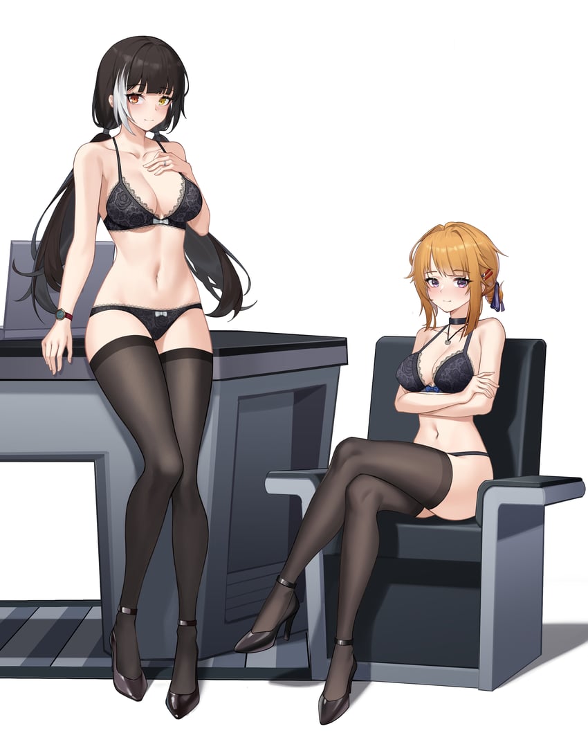 ro635 and grizzly mkv (girls' frontline) drawn by super_hellrat