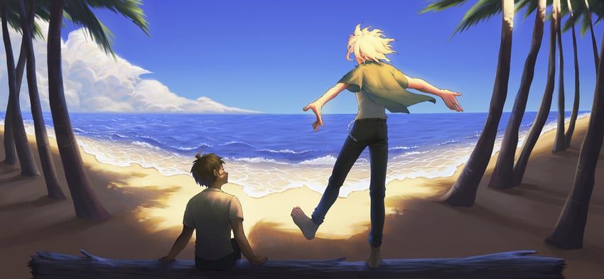 komaeda nagito and hinata hajime (danganronpa and 1 more) drawn by yish_(yyishh)