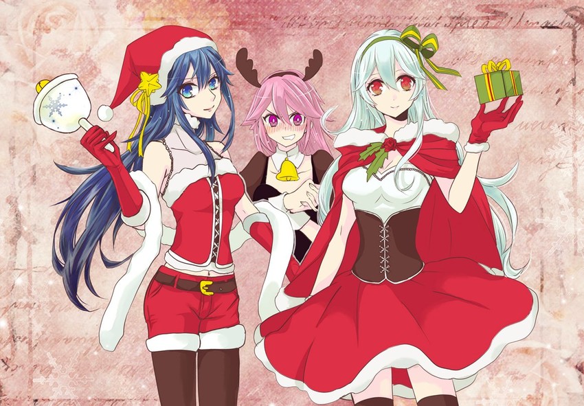 lucina, female corrin, and soleil (fire emblem and 3 more) drawn by taguchi_(igutiguti)