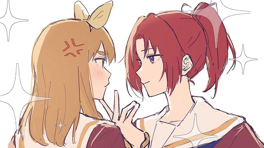 nakagawa natsuki and yoshikawa yuuko (hibike! euphonium) drawn by matarasu_(aaaaaaaaj)