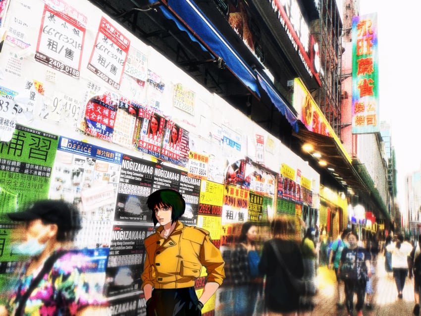 kusanagi motoko (real life and 1 more) drawn by aizheajsee