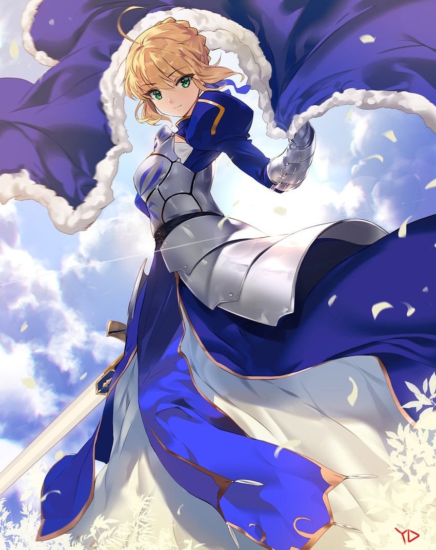 artoria pendragon and saber (fate and 1 more) drawn by yd_(orange_maru)