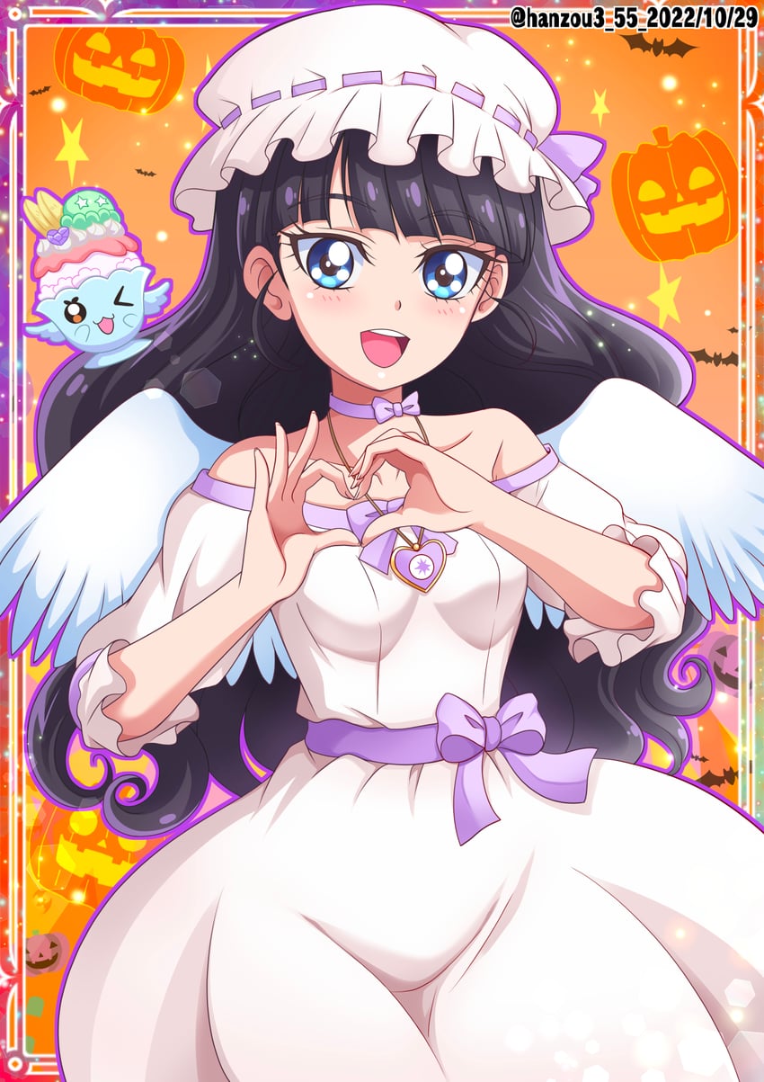 kasai amane, recipipi, and parfait recipipi (precure and 1 more) drawn by hanzou
