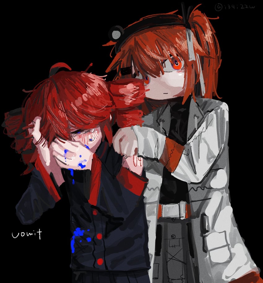 kasane teto and adachi rei (utau and 1 more) drawn by izayoi_(i34i22w)