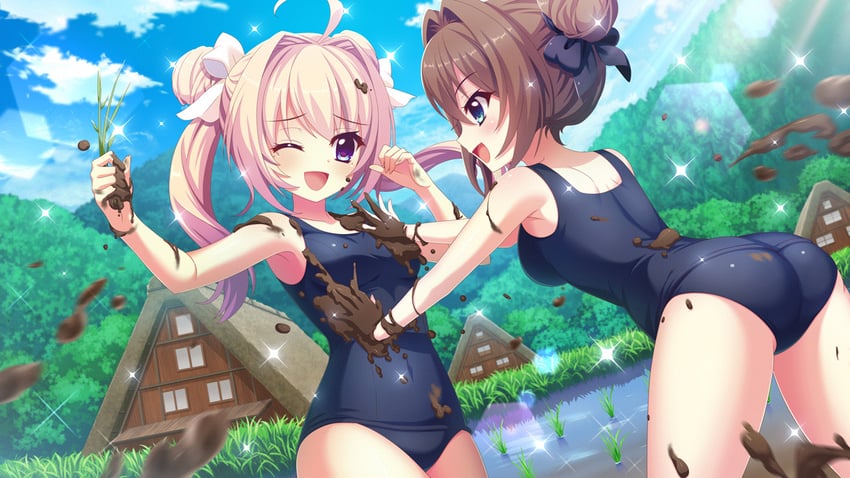 shikimiya aone and shiratori amaha (re:stage!) drawn by izumi_tsubasu