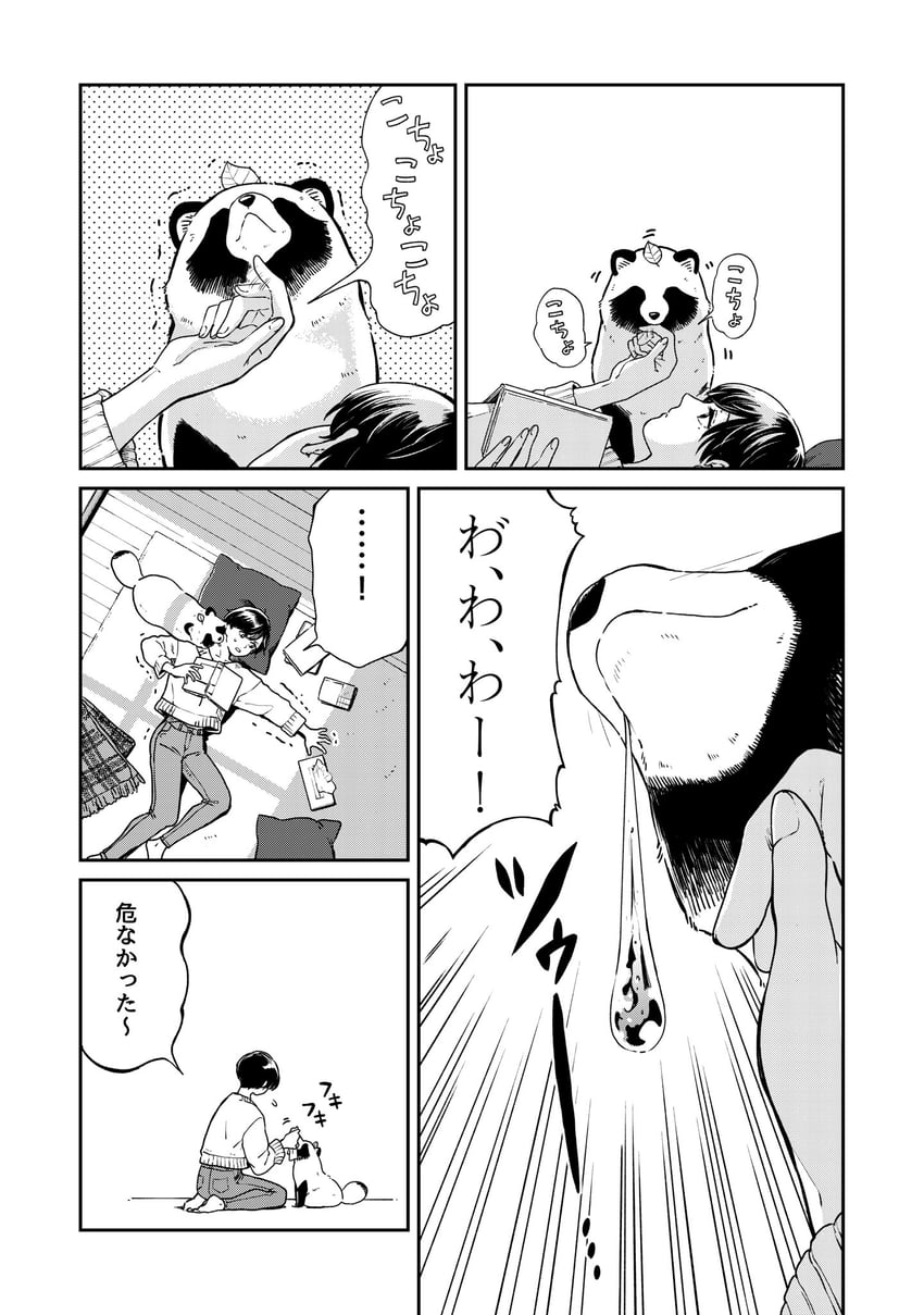 tanuki and fuji (ame to kimi to) drawn by nikaidou_kou