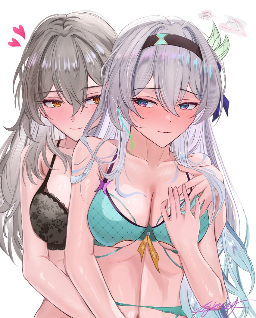 trailblazer, firefly, and stelle (honkai and 1 more) drawn by miya-chan_(lightning0730)