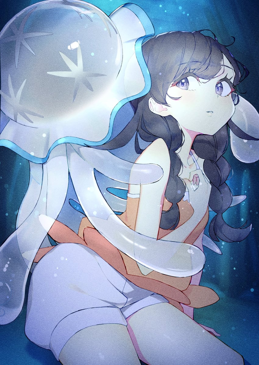selene and nihilego (pokemon and 1 more) drawn by rindoriko