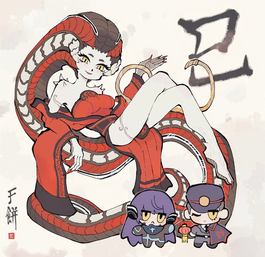 protagonist, nuwa, and yakumo shohei (shin megami tensei and 1 more) drawn by foxylia324324