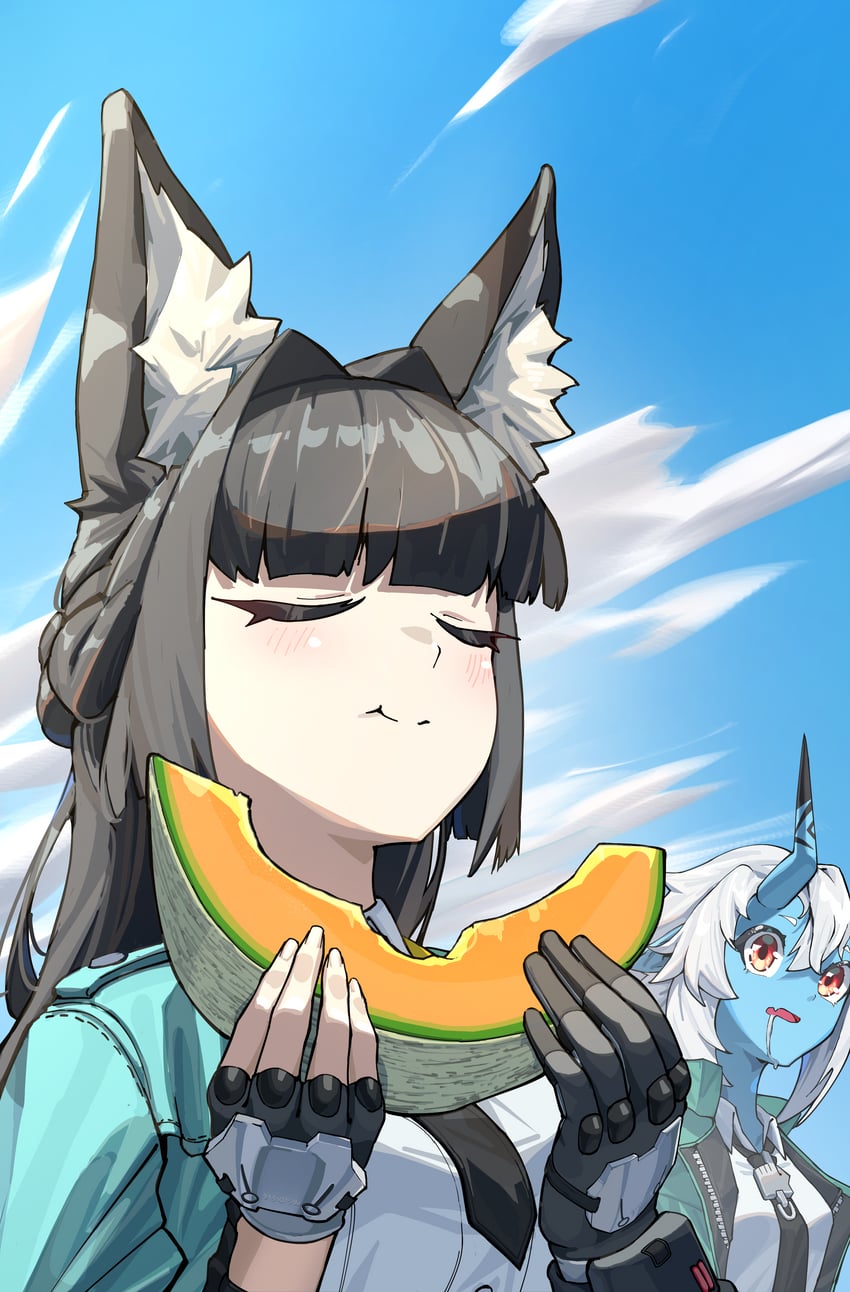 hoshimi miyabi and soukaku (zenless zone zero) drawn by makotogab