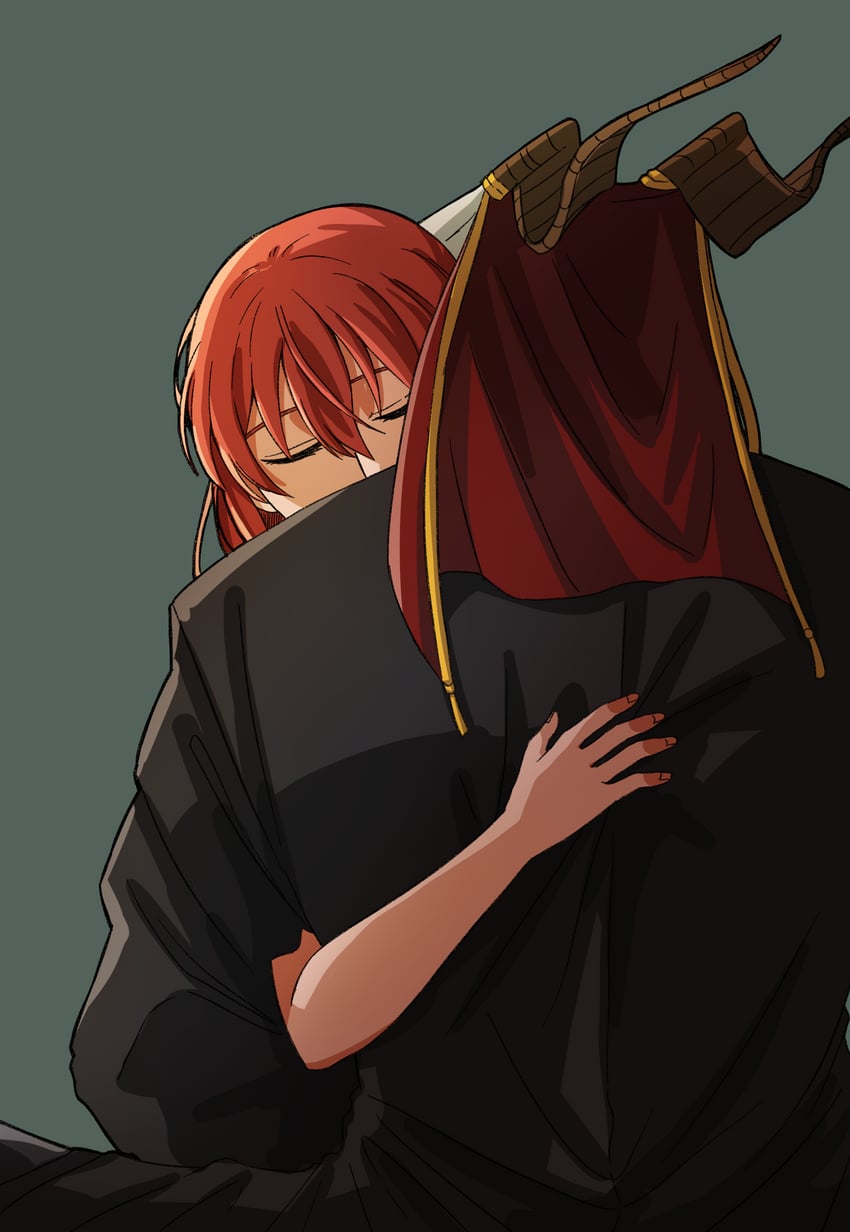 hatori chise and elias ainsworth (mahou tsukai no yome) drawn by delfuze