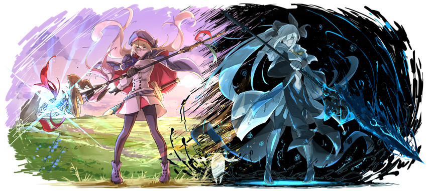 artoria pendragon, morgan le fay, artoria caster, and cernunnos (fate and 1 more) drawn by kankan33333