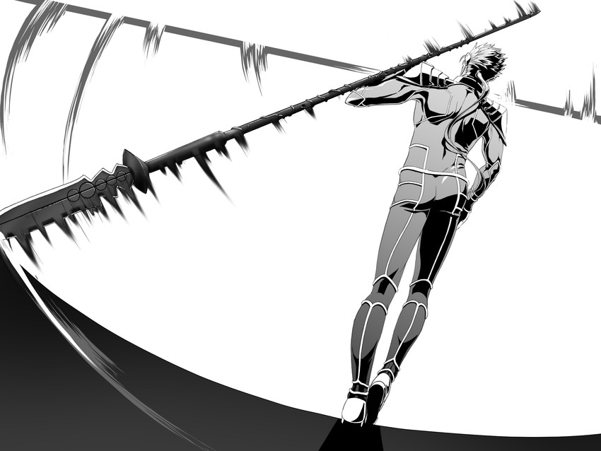 cu chulainn (fate and 1 more) drawn by outin