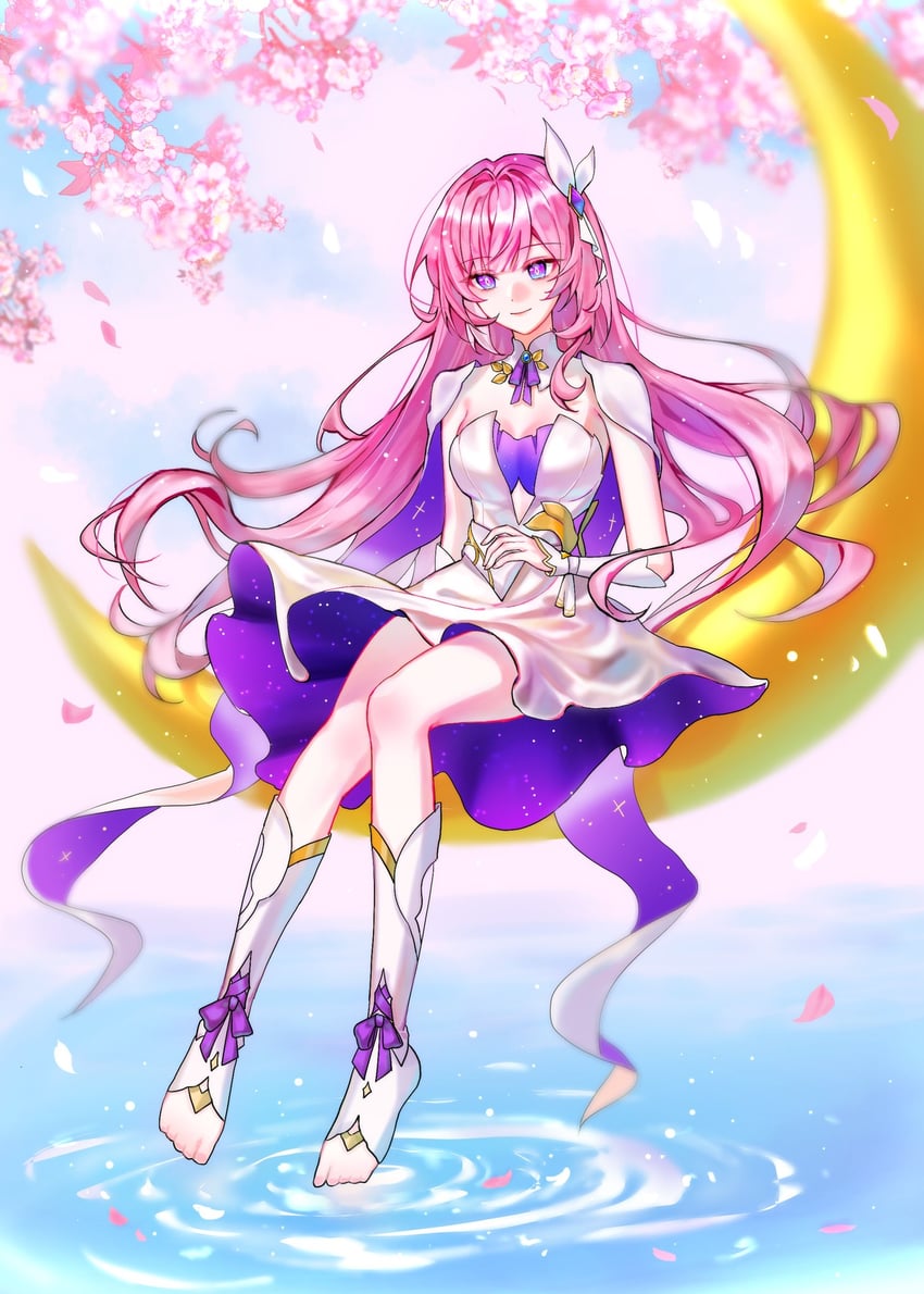 elysia, cyrene, inoue marina, and yanning (honkai and 2 more) drawn by ssamsa0404