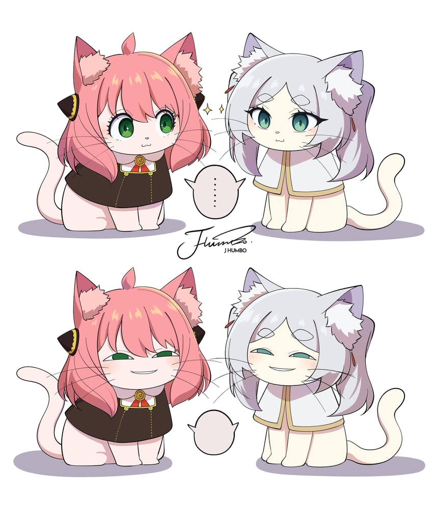 frieren, anya, and tanezaki atsumi (sousou no frieren and 1 more) drawn by j_humbo