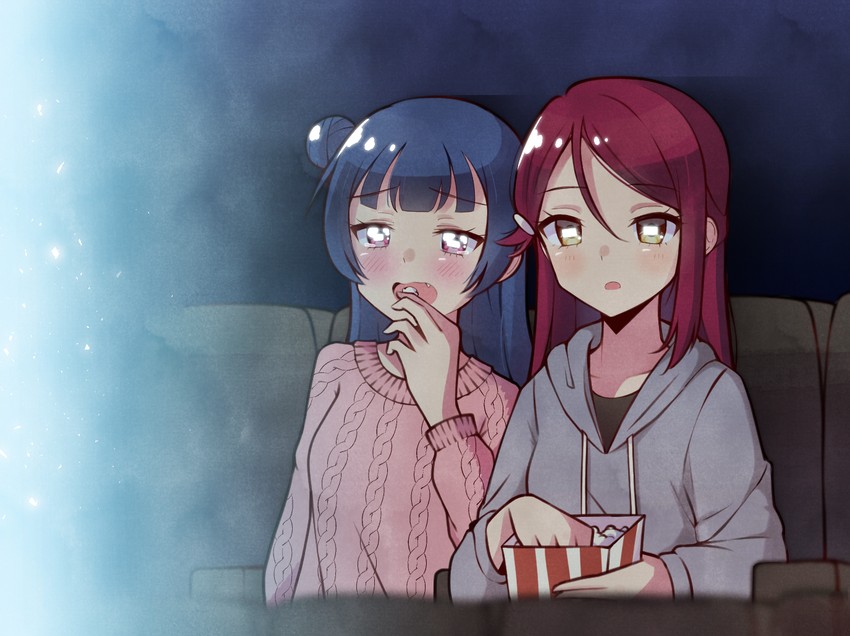 tsushima yoshiko and sakurauchi riko (love live! and 1 more) drawn by ceph_(greatyazawa1819)