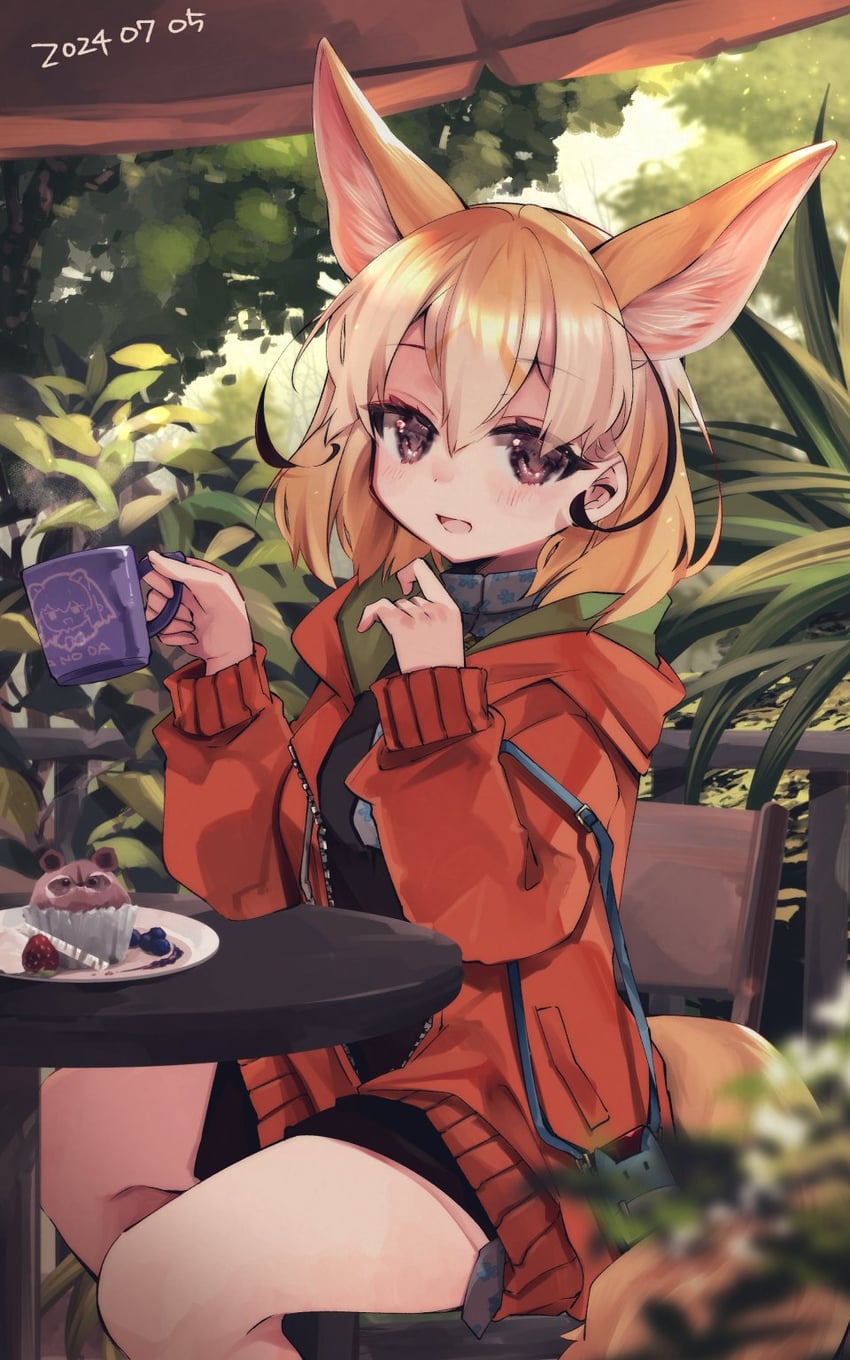 fennec and lucky beast (kemono friends) drawn by nanana_(nanana_iz)