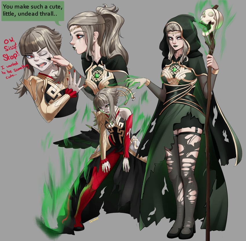 veronica and letizia (fire emblem and 1 more) drawn by demdeet