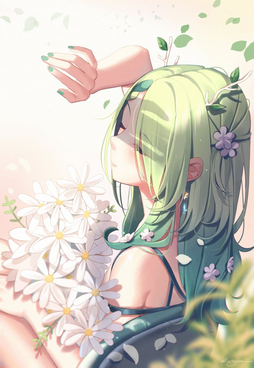 ceres fauna (hololive and 1 more) drawn by kuri_(animejpholic)